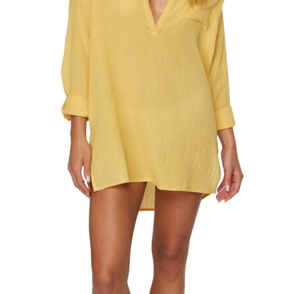 🏖☀️O'neill cover up belizin yellow size small 💛 - Picture 4 of 5